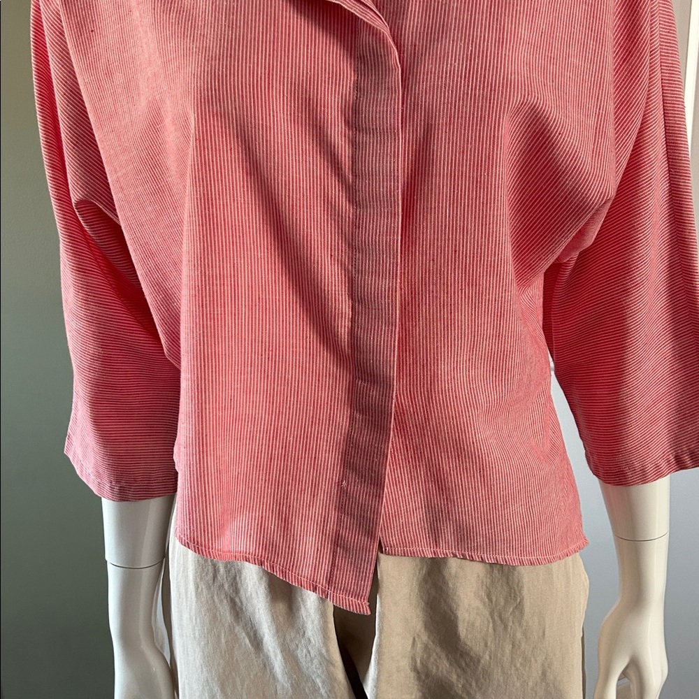 Vintage Hi Georgie! Asymmetrical Button Down S/M - Picture 7 of 14